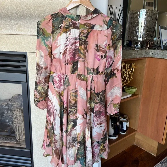 Dolce & Gabbana Floral Pink and Green Dress